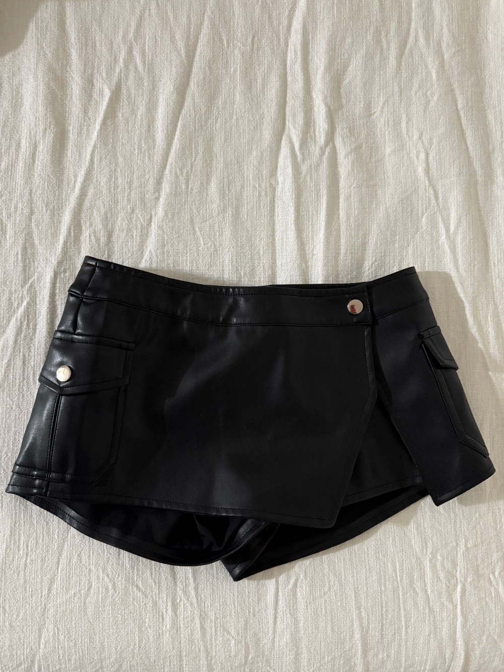 Revolve faux leather skort